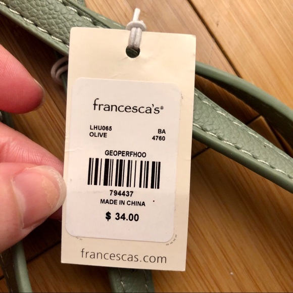 Francesca’s Harlow Olive Perforated Crossbody bag - Picture 11 of 12